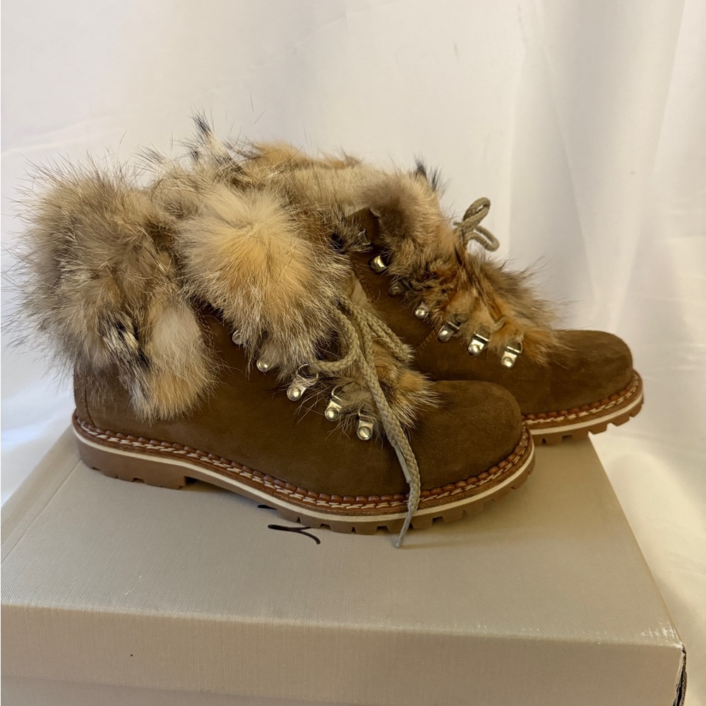 Montelliana Suede and Fur Hiking Boot - Picture 4 of 12